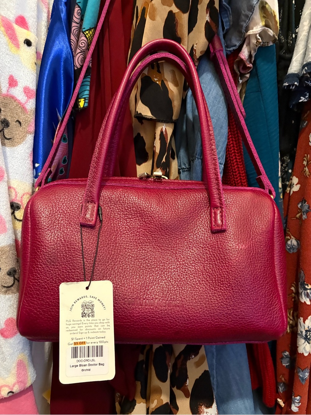 Portland Leather Goods | Large Sloan Bag | Orchid